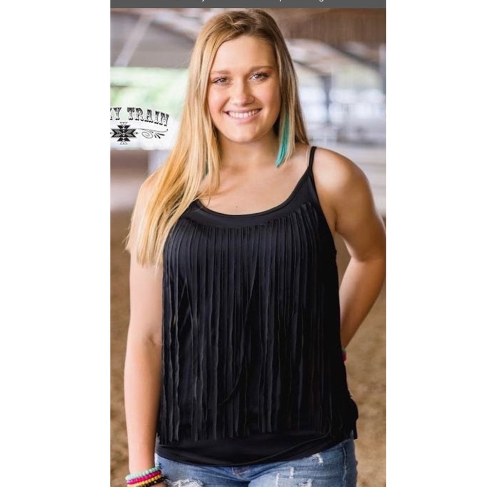 Black tank top